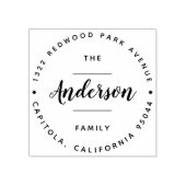 お客様の姓 |手書き文字スクリプトアドレス ラバースタンプ (インプリント)