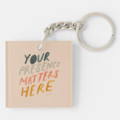 お客様の存在が重要なポイント – 感動的引用文 キーホルダー (裏面)