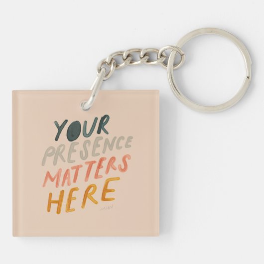 お客様の存在が重要なポイント – 感動的引用文 キーホルダー (裏面)