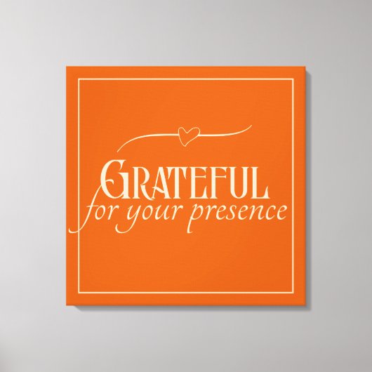 「お客様の存在に感謝」カスタマイズ可能 キャンバスプリント (正面)