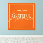 「お客様の存在に感謝」カスタマイズ可能 キャンバスプリント (インサイチュ (ウッドフロア))