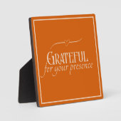 「お客様の存在に感謝」カスタマイズ可能 フォトプラーク (正面)