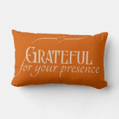 「お客様の存在に感謝」カスタマイズ可能 ランバークッション (裏面)