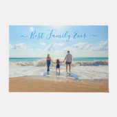 お客様の家族の写真のフォーマット文字-最高の家族の履歴 ドアマット (正面)