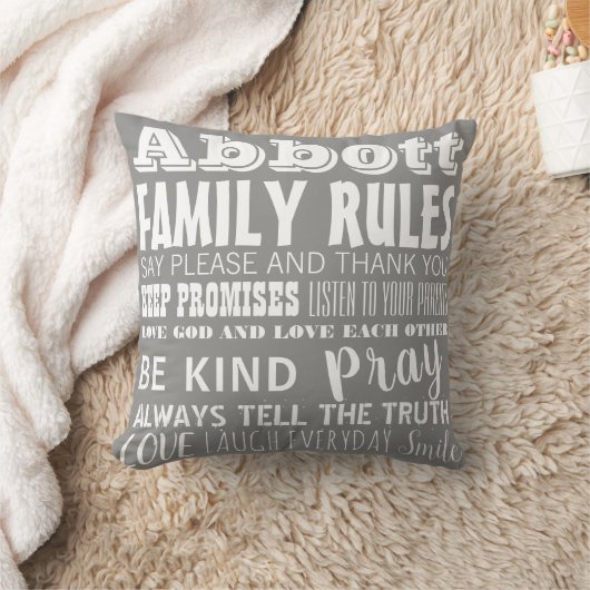 お客様の家族名家族の規則と確定日 クッション (ブランケット)