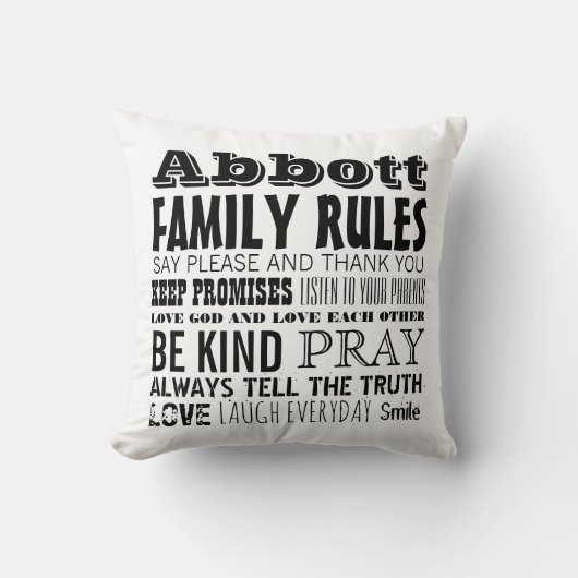 お客様の家族名家族の規則と確定日 クッション (正面)