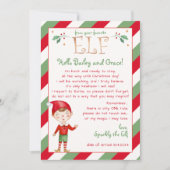 お客様の小妖精や小人からの手紙こんにちは 招待状 (正面)