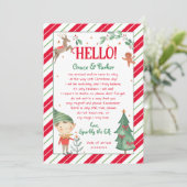 お客様の小妖精や小人レターからのHello Letter 招待状 (スタンド正面)