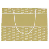 お客様の年齢番号パターン – 金ゴールドと白 ラージペーパーバッグ (裏面)