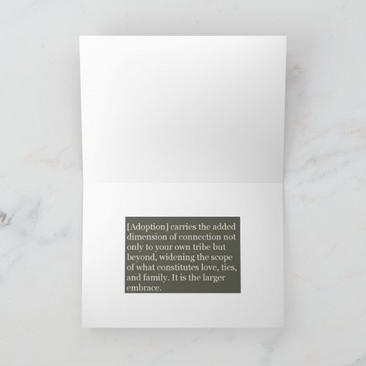 お客様の幸せと幸せを共有し、お客様の養子縁組を実現 カード (内部)