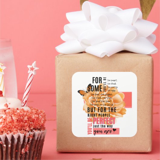 お客様の引用文に最適図解入りの、写真付きの スクエアシール (パーティー)