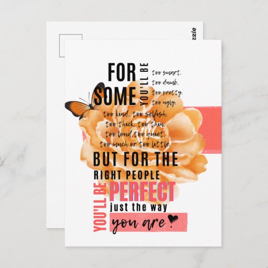 お客様の引用文に最適図解入りの、写真付きの ポストカード (正面/裏面)