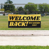お客様の従業員の学生の再オープンを歓迎 横断幕 (インサイチュ)
