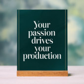 お客様の情熱が生産オプションを推進2 アクリルサイン (ニュートラル)