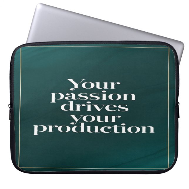 お客様の情熱が生産オプションを推進2 ラップトップスリーブ (正面)