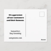 お客様の感謝の手の印刷ケア感謝してい者 ポストカード (裏面)