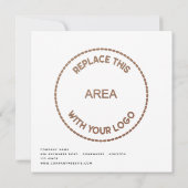 お客様の感謝の日ロゴビジネスブラック 招待状 (裏面)