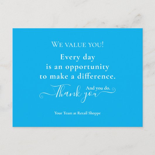 お客様の感謝の気持ち ポストカード (正面)