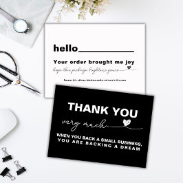 お客様の感謝ブラックノートハート