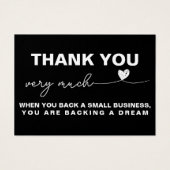 お客様の感謝ブラックノートハート (正面)