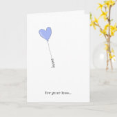 お客様の損失をお詫び – 甘い薄紫バルーン悔やみや弔慰 カード (黄色い花)