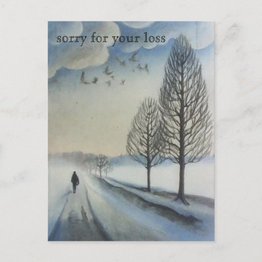 お客様の損失を申し訳なく思う、カスタマイズ可能 ポストカード (正面)