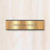 お客様の文字名ブラック&金ゴールドエレガントモダン サインプレート (正面)