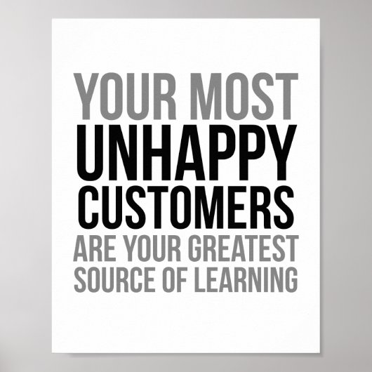 お客様の最も不満な顧客 ポスター (正面)
