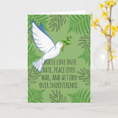 お客様の最高の勇気付けられる平和の鳩を表示 カード (黄色い花)