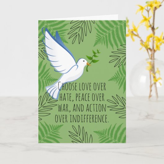 お客様の最高の勇気付けられる平和の鳩を表示 カード (黄色い花)