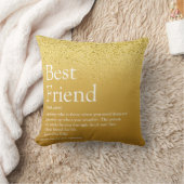 お客様の最高の友人定義Glam金ゴールドグリッター クッション (ブランケット)