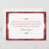 お客様の業務に対感謝していする感謝と感謝の気持ちを カード (裏面)