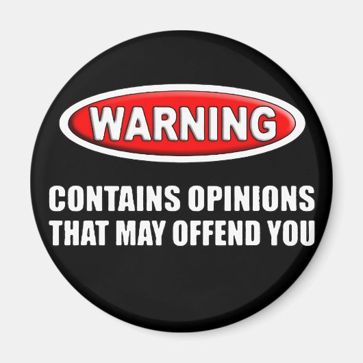 お客様の機嫌を損ねるような意見が含まれる マグネット (正面)