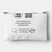 お客様の気に文字whatsapp Q Rコードビジネスに電話 アクセサリーポーチ (裏面)