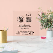 お客様の気に文字whatsapp Q Rコードビジネスに電話 アクリルサイン (ウェディング)