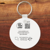 お客様の気に文字whatsapp Q Rコードビジネスに電話 キーホルダー (裏面)