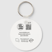 お客様の気に文字whatsapp Q Rコードビジネスに電話 キーホルダー (裏面)