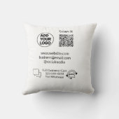 お客様の気に文字whatsapp Q Rコードビジネスに電話 クッション (裏面)