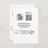 お客様の気に文字whatsapp Q Rコードビジネスに電話 サンキューカード (正面/裏面)