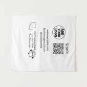 お客様の気に文字whatsapp Q Rコードビジネスに電話 タペストリー (正面(横))