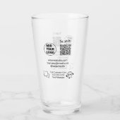 お客様の気に文字whatsapp Q Rコードビジネスに電話 タンブラーグラス (裏面)