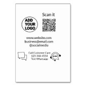 お客様の気に文字whatsapp Q Rコードビジネスに電話 テーブルナンバー (裏面)
