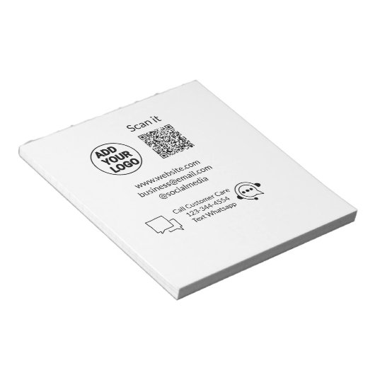 お客様の気に文字whatsapp Q Rコードビジネスに電話 ノートパッド (アングル)