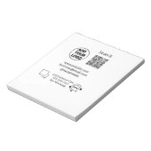 お客様の気に文字whatsapp Q Rコードビジネスに電話 ノートパッド (回転)