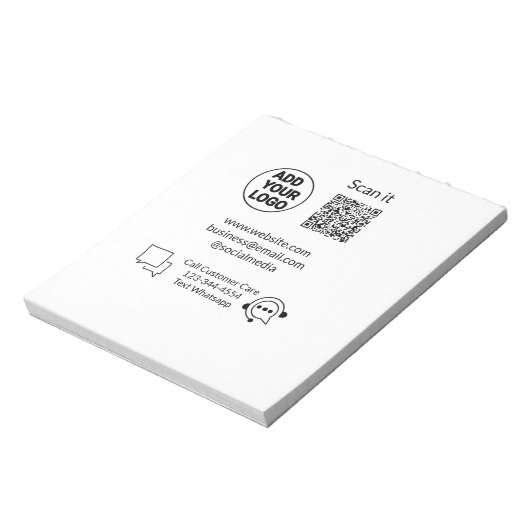 お客様の気に文字whatsapp Q Rコードビジネスに電話 ノートパッド (回転)