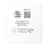 お客様の気に文字whatsapp Q Rコードビジネスに電話 ノートパッド (正面)