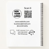お客様の気に文字whatsapp Q Rコードビジネスに電話 ノートブック (裏面)