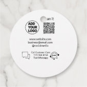 お客様の気に文字whatsapp Q Rコードビジネスに電話 フェイバータグ (裏面)