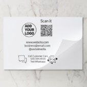 お客様の気に文字whatsapp Q Rコードビジネスに電話 ペーパーパッド (折り畳み)