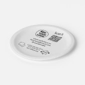 お客様の気に文字whatsapp Q Rコードビジネスに電話 ペーパープレート (アングル)